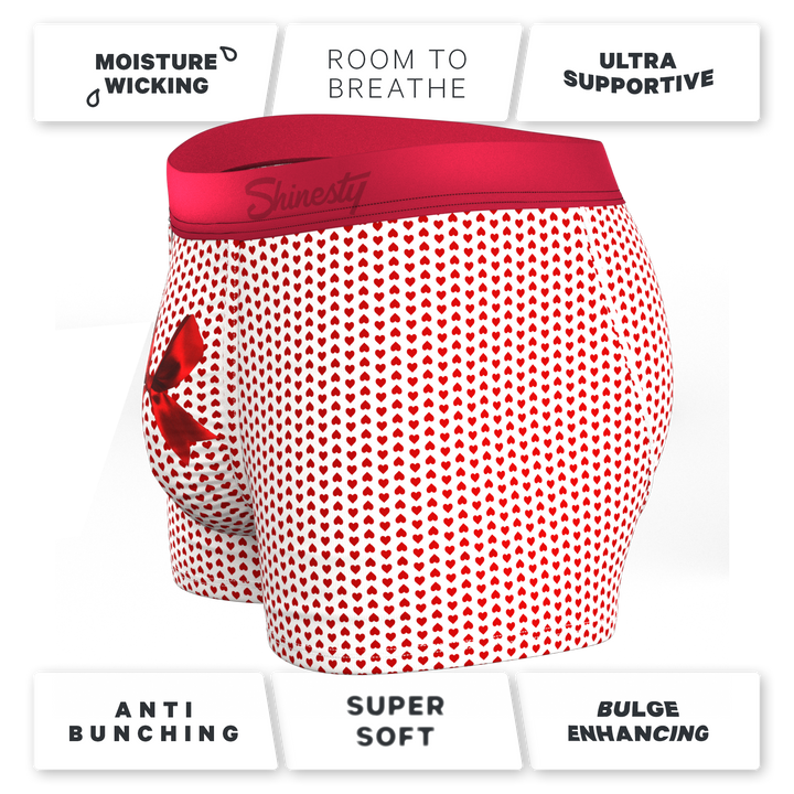 Shinesty "The Date Night" Valentine's Day Bow Ball Hammock® Pouch Trunks