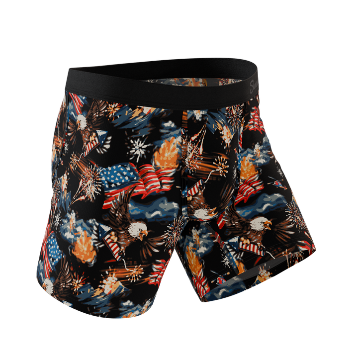 Shinesty The Declaration Americana eagles Ball Hammock boxer briefs – funny patriotic underwear