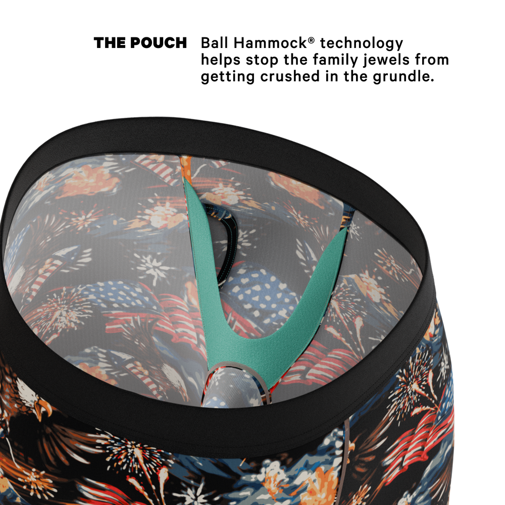 Shinesty The Declaration Americana eagles long leg Ball Hammock boxer briefs – patriotic