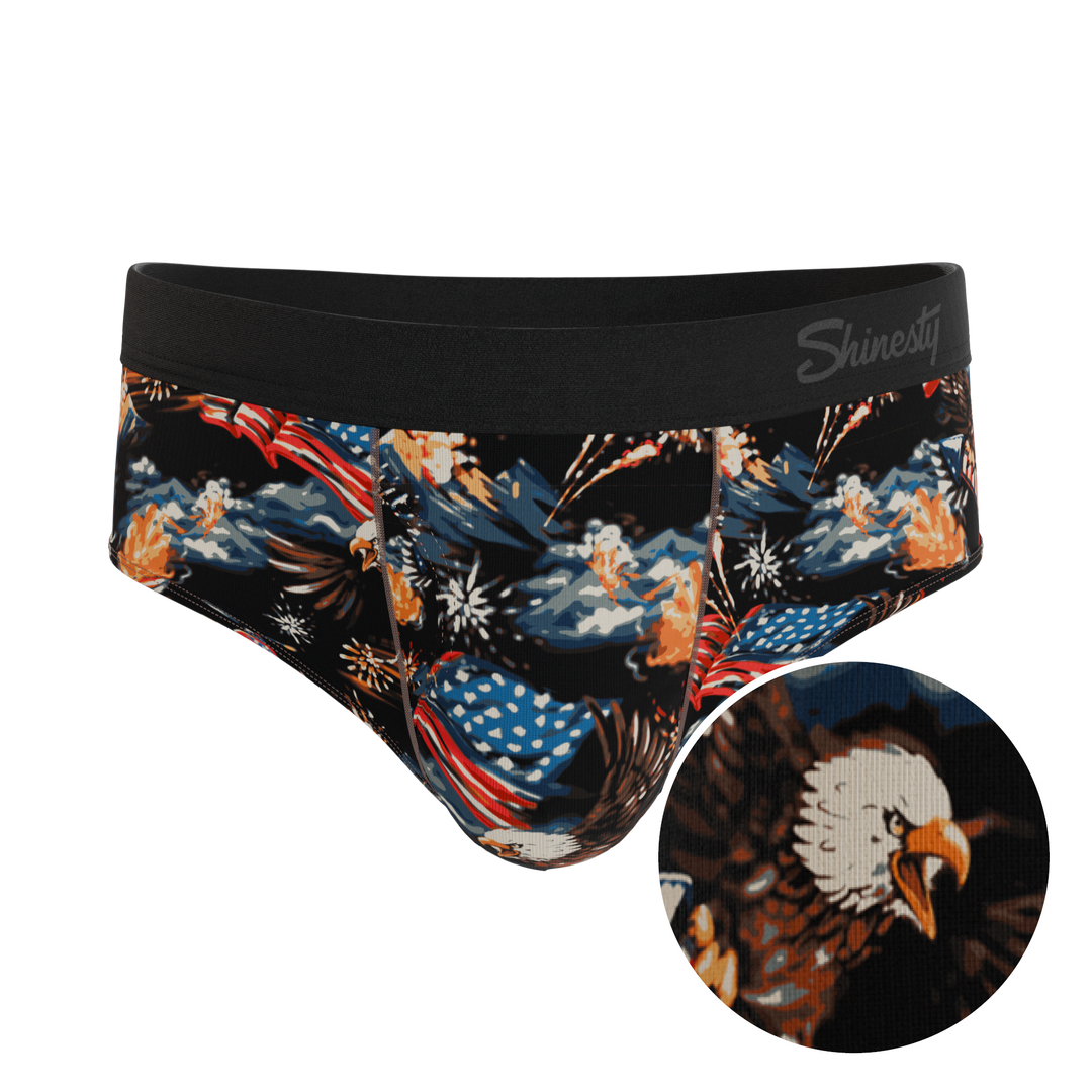 Shinesty The Declaration Americana eagles Ball Hammock briefs – funny patriotic underwear