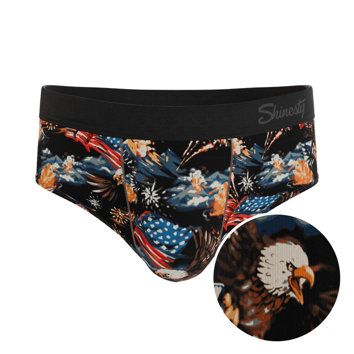 Shinesty The Declaration Americana eagles Ball Hammock briefs – funny patriotic underwear