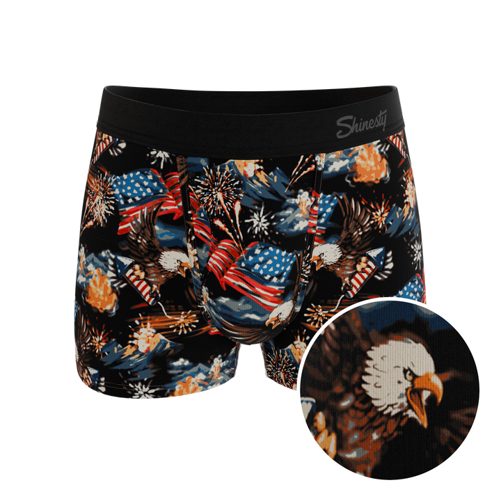 Shinesty The Declaration Americana eagles Ball Hammock trunks – funny patriotic trunk underwear