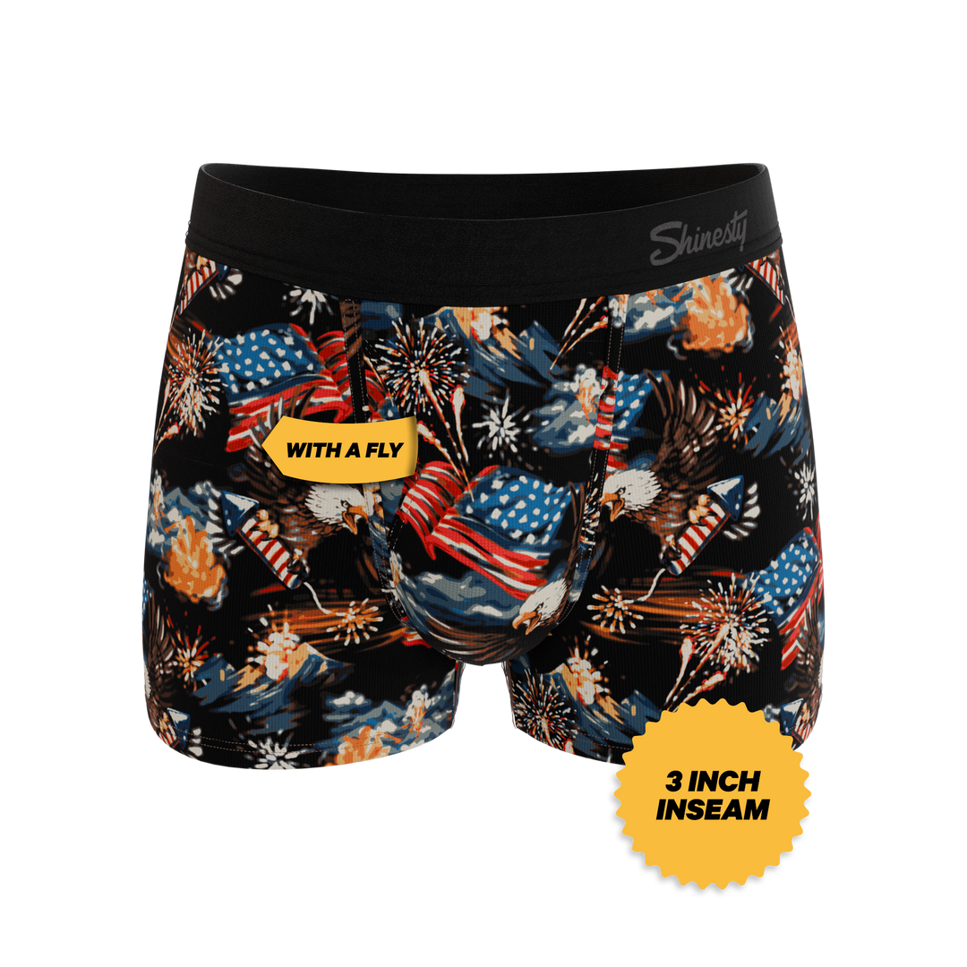 Shinesty The Declaration Americana eagles Ball Hammock trunks – funny patriotic trunk underwear