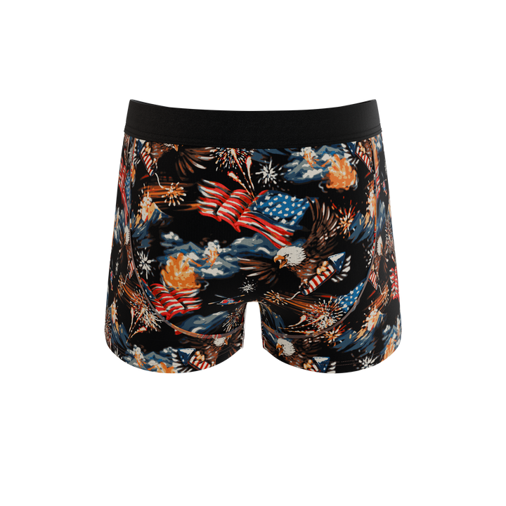 Shinesty The Declaration Americana eagles Ball Hammock trunks – funny patriotic trunk underwear