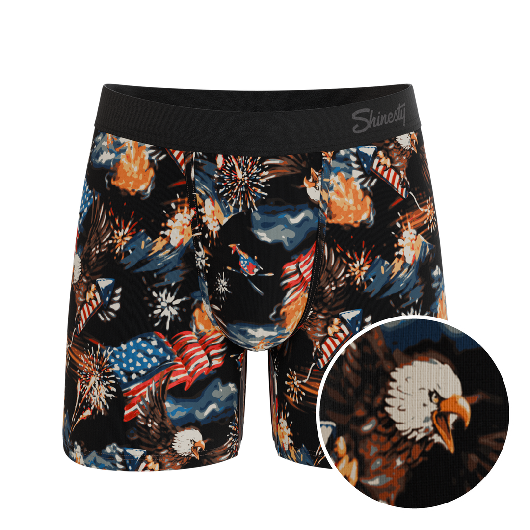 Shinesty The Declaration Americana eagles Ball Hammock boxer briefs – funny patriotic underwear