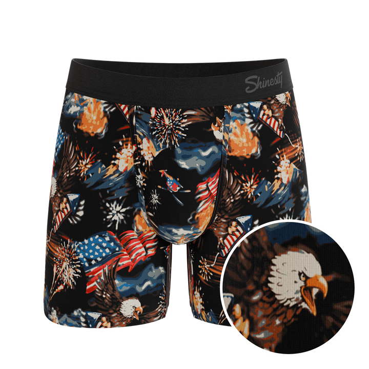 Shinesty The Declaration Americana eagles Ball Hammock boxer briefs – funny patriotic underwear