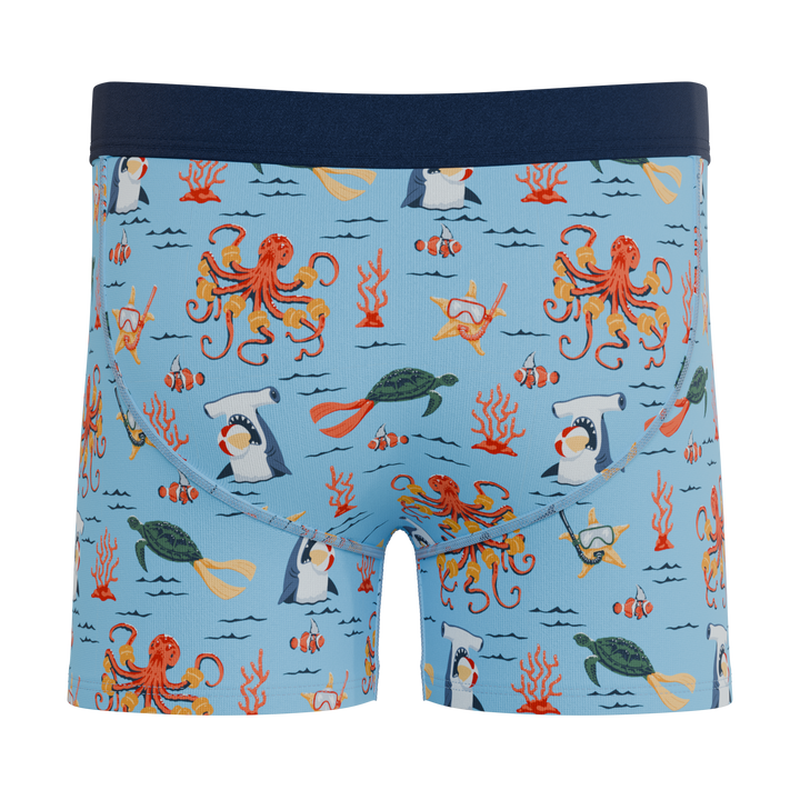 The Deep End | Boy's Sea Creatures Micro-Modal Boxer Briefs