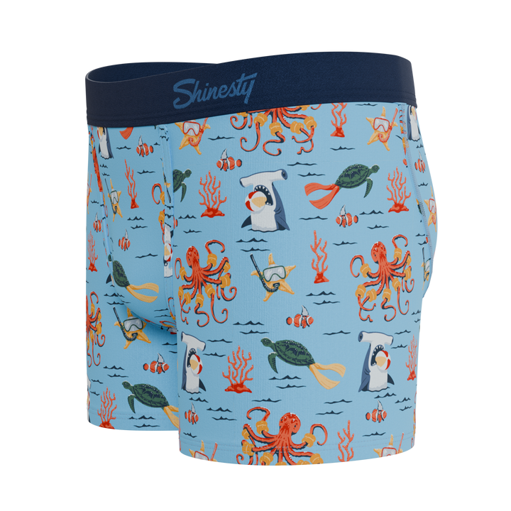 The Deep End | Boy's Sea Creatures Micro-Modal Boxer Briefs