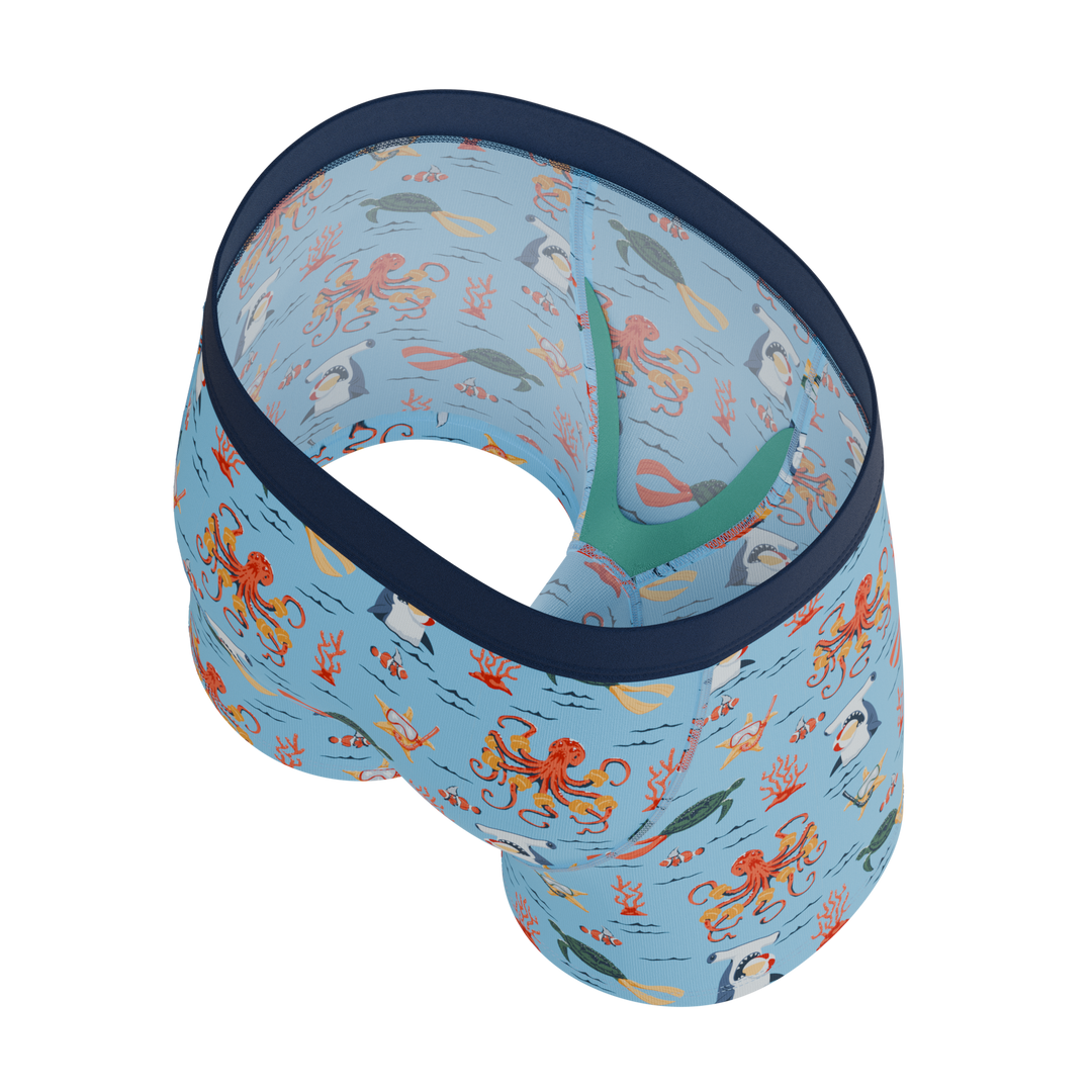 The Deep End | Boy's Sea Creatures Micro-Modal Boxer Briefs