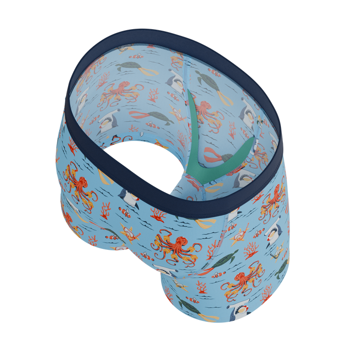 The Deep End | Boy's Sea Creatures Micro-Modal Boxer Briefs