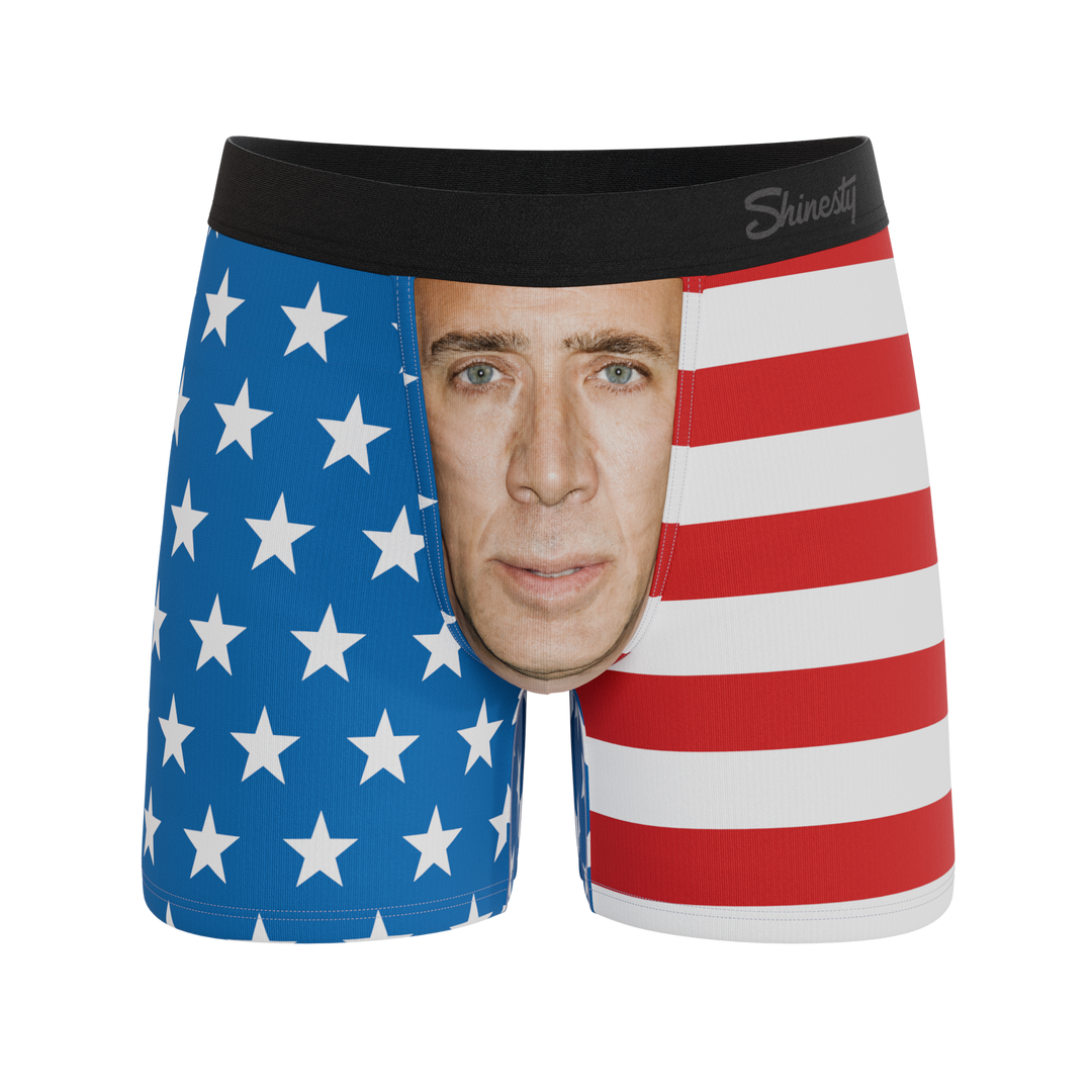 Shinesty The DIC Cage 250th anniversary Ball Hammock pouch underwear – men's patriotic print boxer briefs