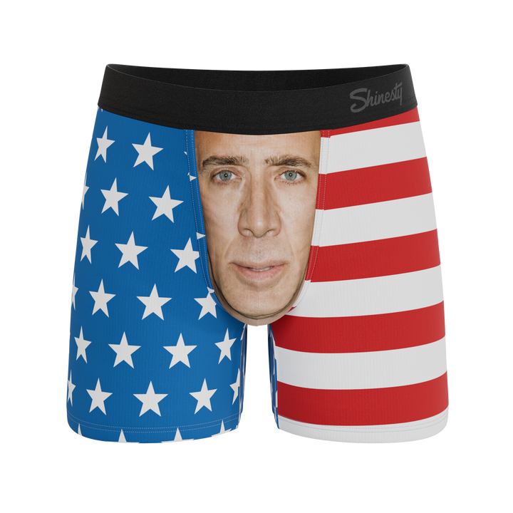 Shinesty The DIC Cage 250th anniversary Ball Hammock pouch underwear – men's patriotic print boxer briefs