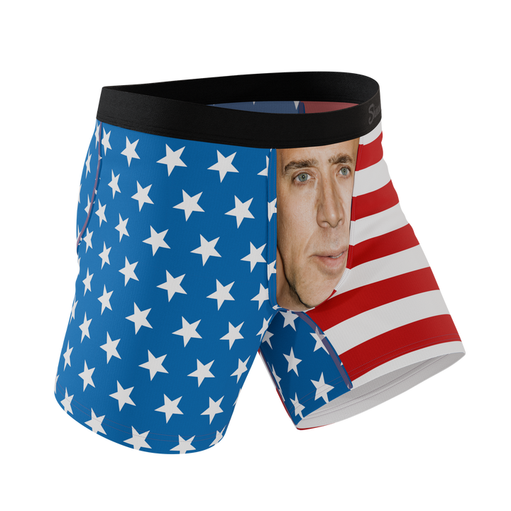 Shinesty The DIC Cage 250th anniversary Ball Hammock pouch underwear – men's patriotic print boxer briefs