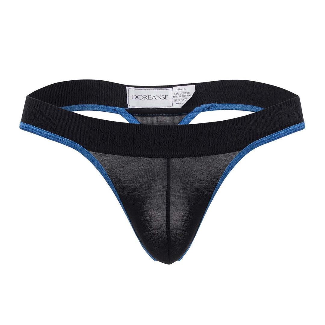 Doreanse Borderline Thongs in Black – men's thongs