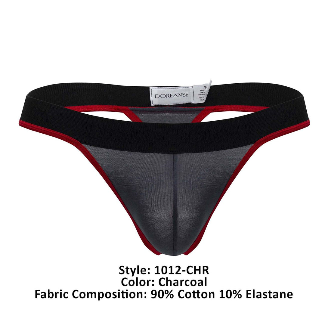 Doreanse Borderline Thongs in Charcoal – men's thongs