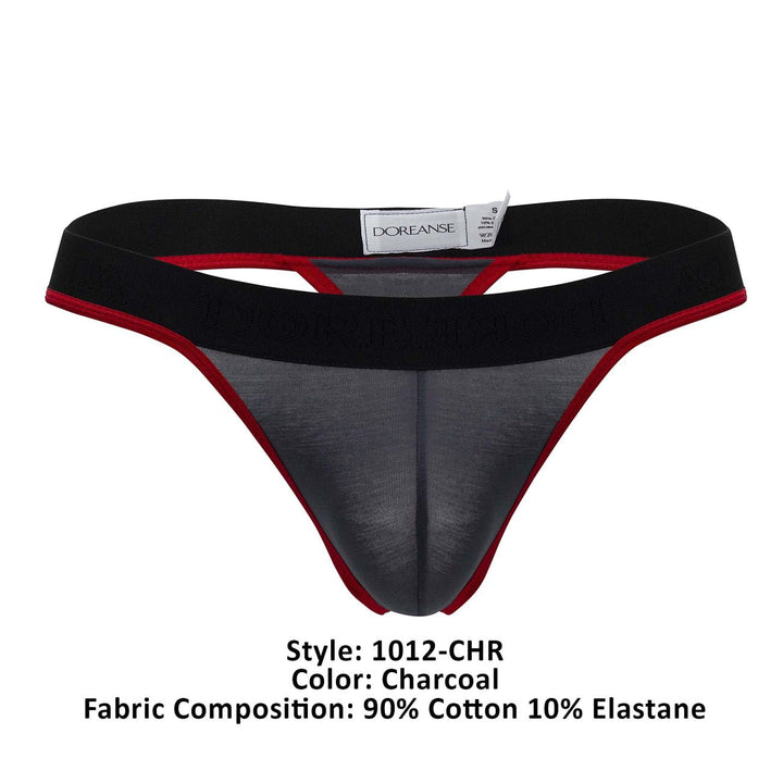 Doreanse Borderline Thongs in Charcoal – men's thongs