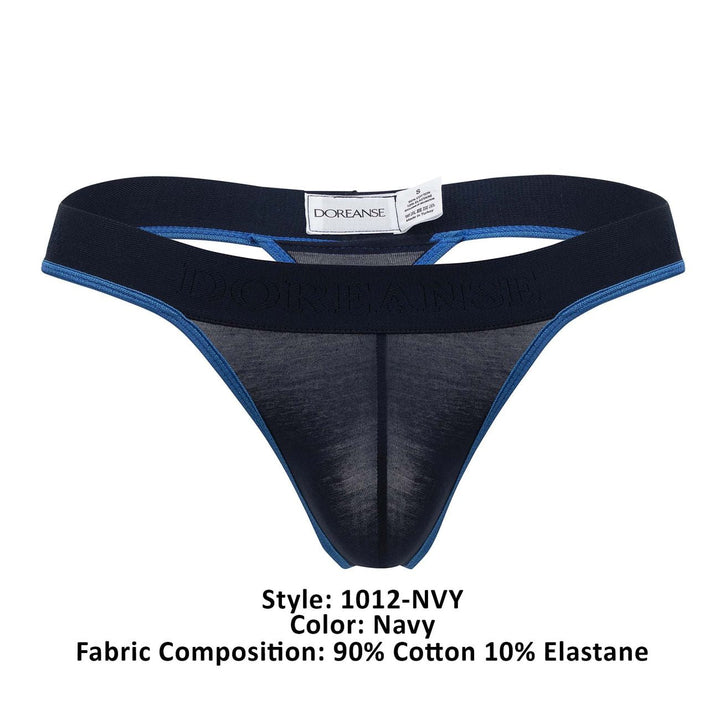 Doreanse Borderline Thongs in Navy – men's thongs