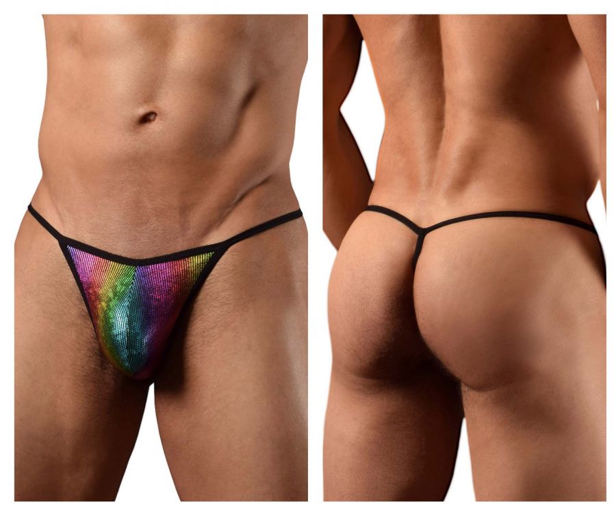 Doreanse Disco Thongs in Rainbow – men's thongs