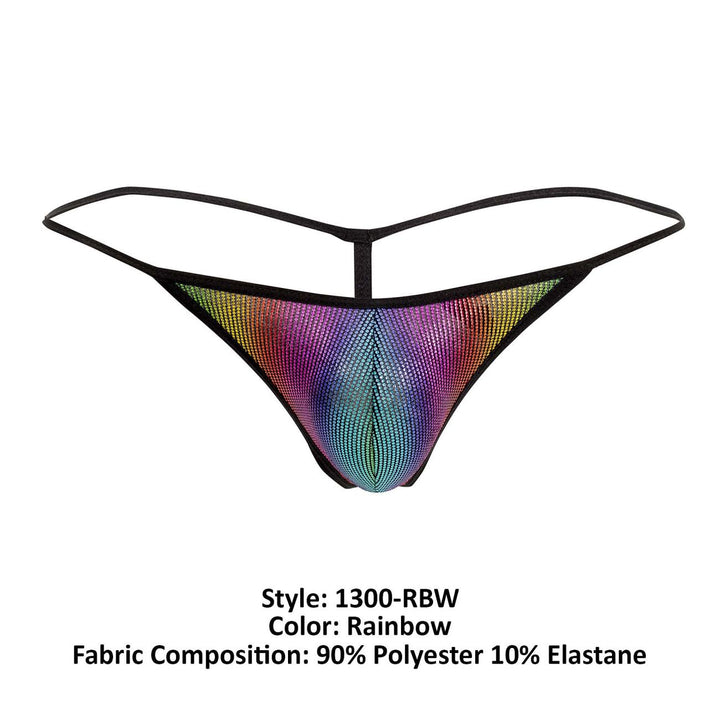 Doreanse Disco Thongs in Rainbow – men's thongs