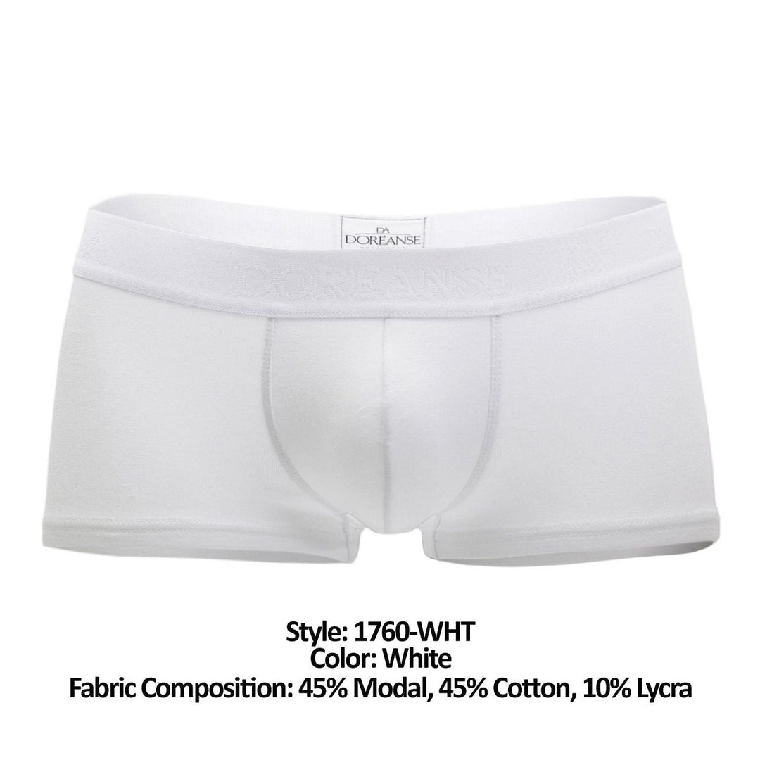 Doreanse Low-rise Men's Trunk Underwear in White – men's trunks