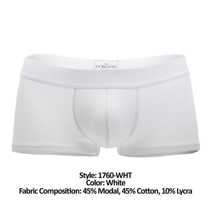 Doreanse Low-rise Men's Trunk Underwear in White – men's trunks