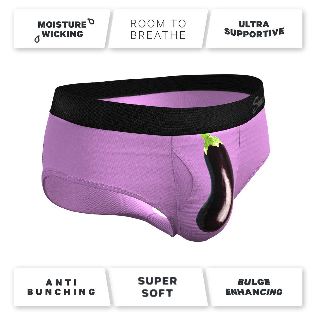 Shinesty "The Double Entendre" Eggplant Ball Hammock® Pouch Briefs