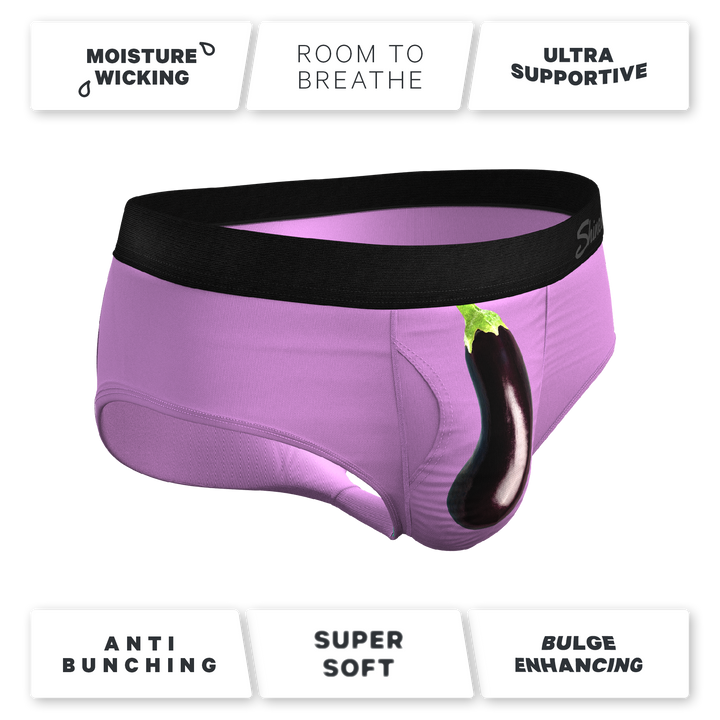 Shinesty "The Double Entendre" Eggplant Ball Hammock® Pouch Briefs