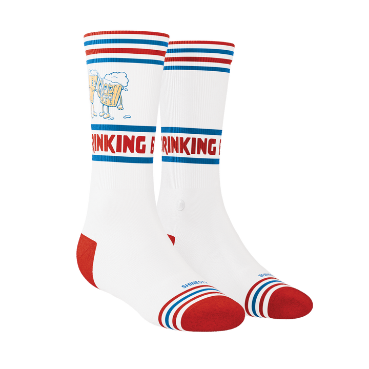 The Drinking Buddies | Beer Heel Hammock™ Crew Socks