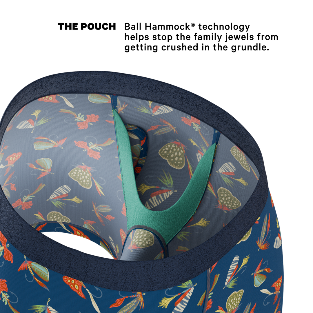 The Dry Fly | Fly Fishing Ball Hammock® Pouch Underwear with Fly — Men's Novelty Boxer Briefs