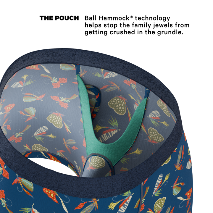 The Dry Fly | Fly Fishing Ball Hammock® Pouch Underwear with Fly — Men's Novelty Boxer Briefs