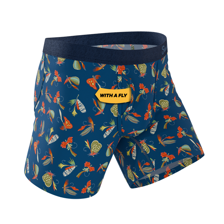 The Dry Fly | Fly Fishing Ball Hammock® Pouch Underwear with Fly — Men's Novelty Boxer Briefs