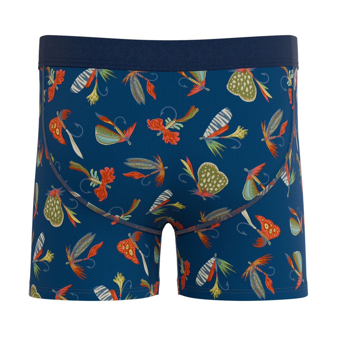 The Dry Fly Fishing Lure Boy's Boxer Briefs - Fun Kids' Outdoorsy Underwear