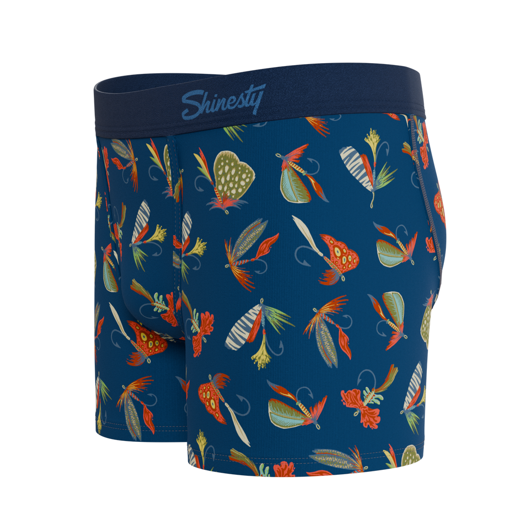 The Dry Fly Fishing Lure Boy's Boxer Briefs - Fun Kids' Outdoorsy Underwear