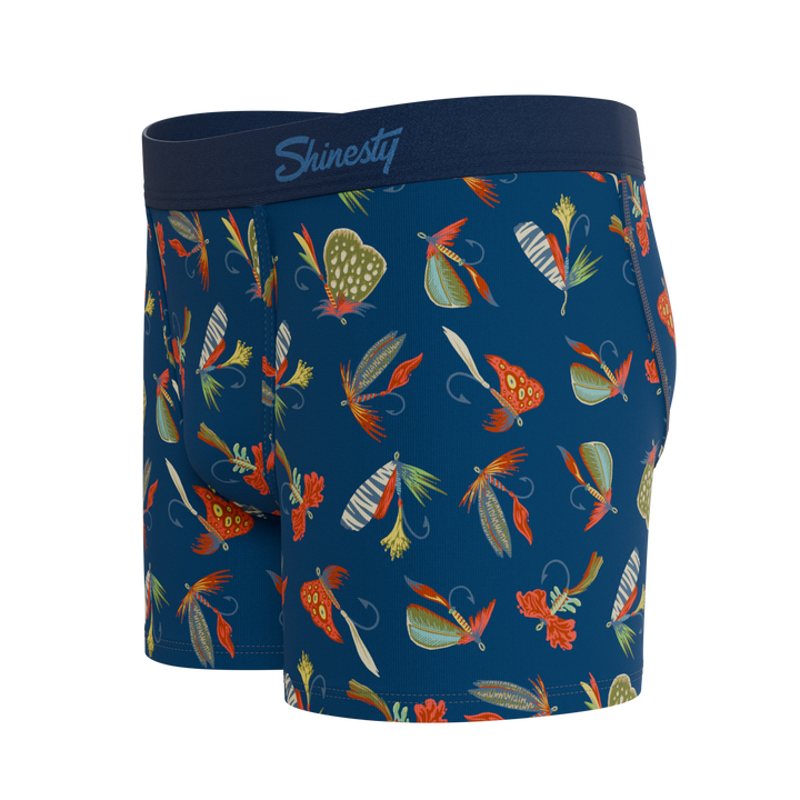 The Dry Fly Fishing Lure Boy's Boxer Briefs - Fun Kids' Outdoorsy Underwear