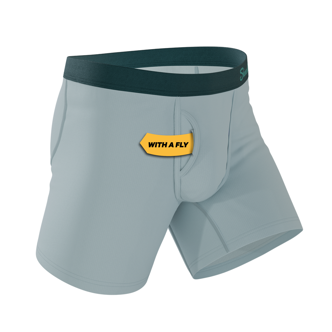 The Dry Ice | Muted Steel Blue Ball Hammock® Pouch Underwear With Fly