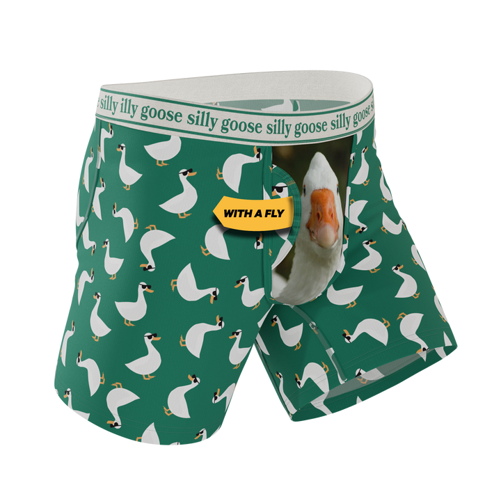 Shinesty x Middle Class Fancy The Duck You Ball Hammock underwear with fly – men's duck print boxer brief