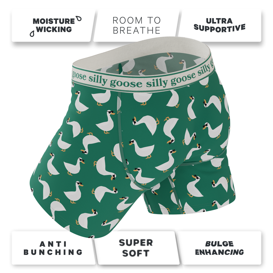 Shinesty x Middle Class Fancy The Duck You Ball Hammock underwear with fly – men's duck print boxer brief