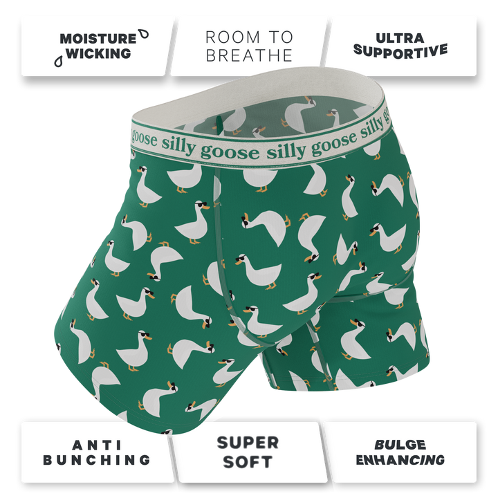 Shinesty x Middle Class Fancy The Duck You Ball Hammock underwear with fly – men's duck print boxer brief