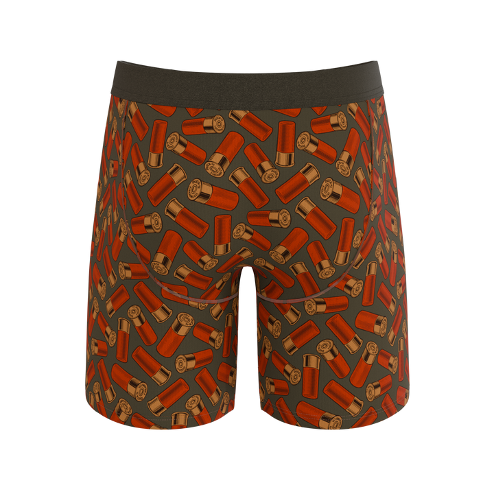 Shinesty The Duck Cover mallard Ball Hammock long leg underwear with fly – men's mallard long leg boxer
