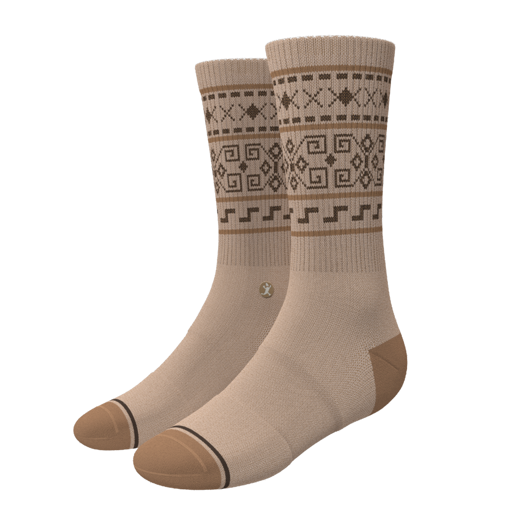 Shinesty "The Dude Abides" Aztec Sweater Heel Hammock™ Crew Socks