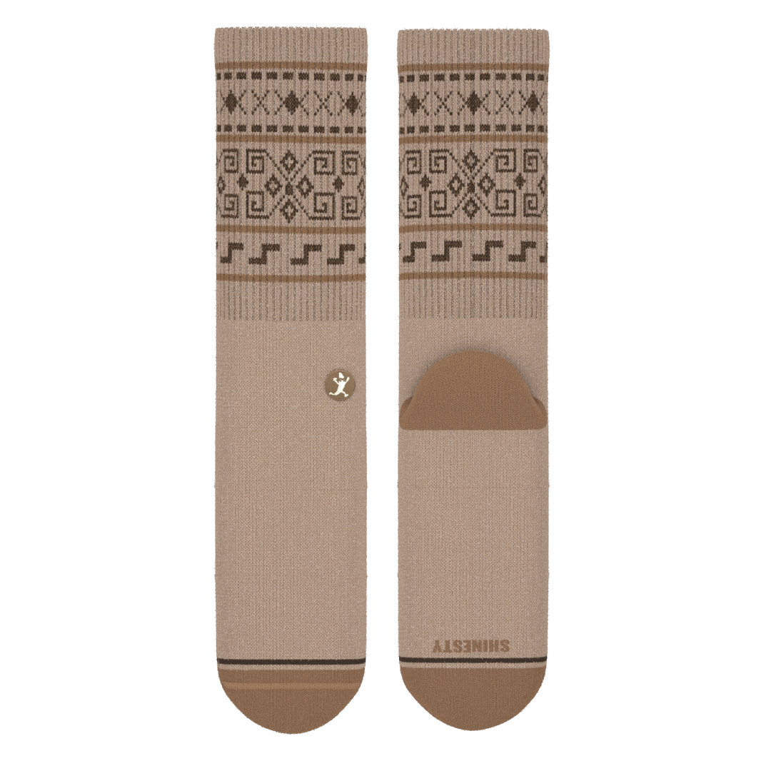 Shinesty "The Dude Abides" Aztec Sweater Heel Hammock™ Crew Socks