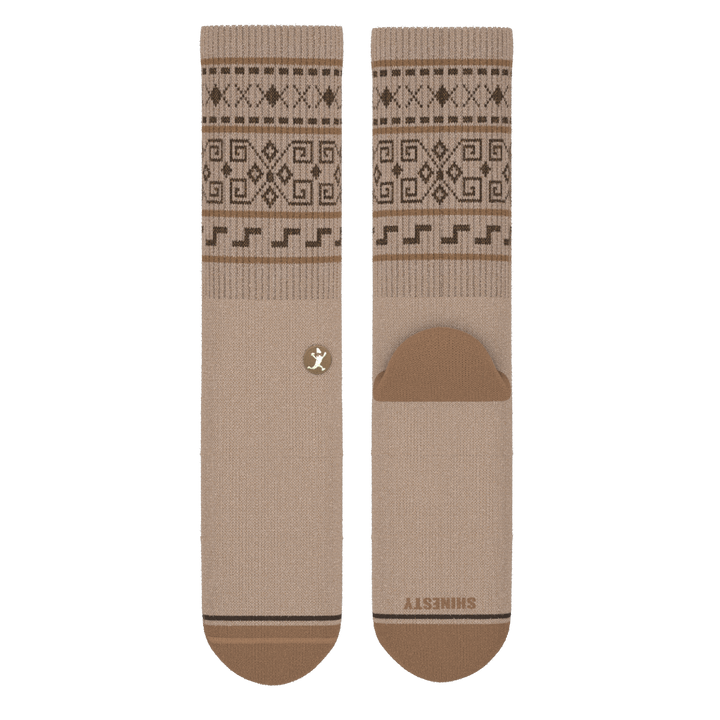 Shinesty "The Dude Abides" Aztec Sweater Heel Hammock™ Crew Socks