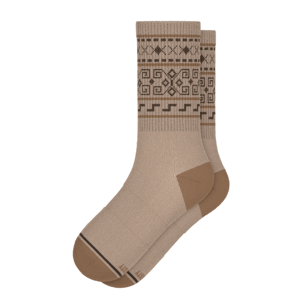 Shinesty "The Dude Abides" Aztec Sweater Heel Hammock™ Crew Socks