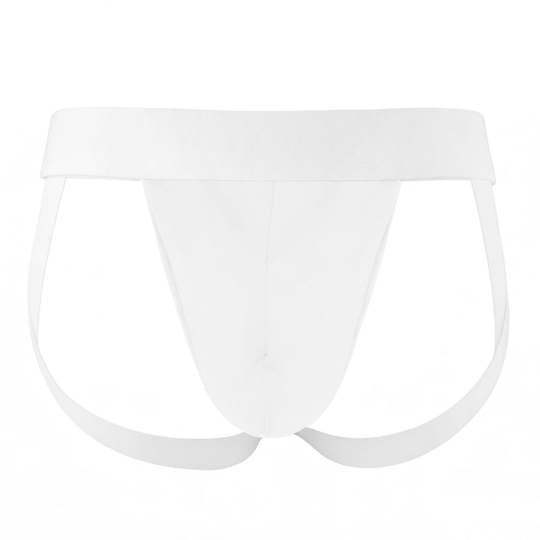 HisJock Snap Jock 2.0 in white – men's snap release removable pouch jockstrap