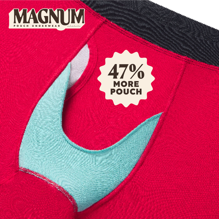 Men's Magnum Big Pouch Boxer Briefs - The Early Risers - Rooster Print