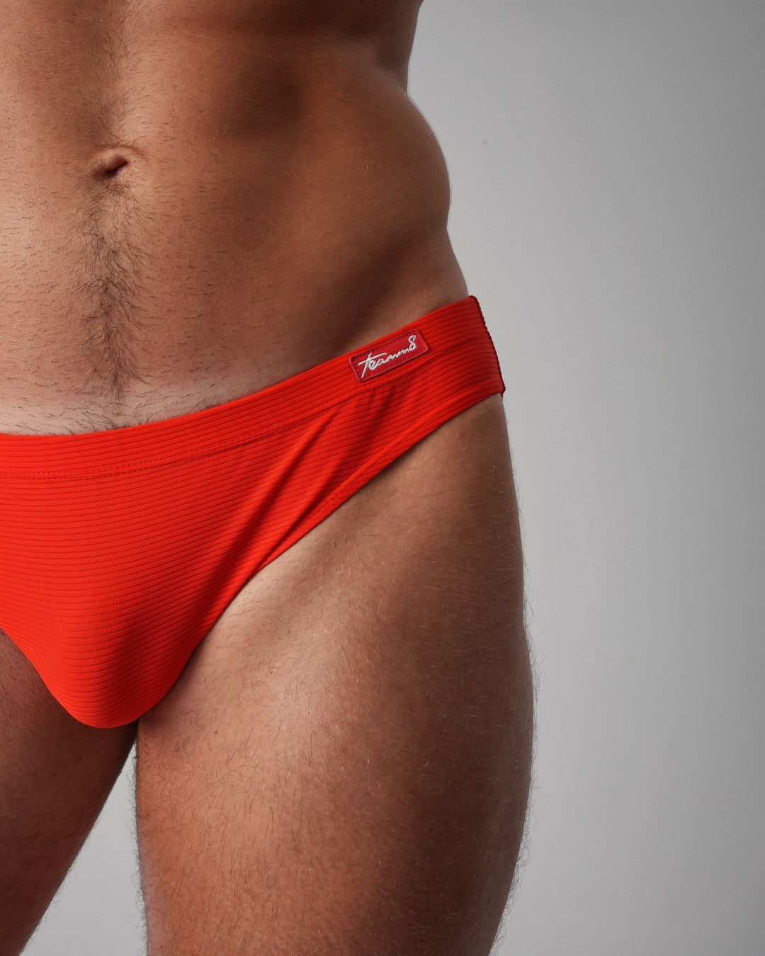 Teamm8 Eclipse Bikini Brief — Crimson | Textured Men's Bikini Brief Underwear