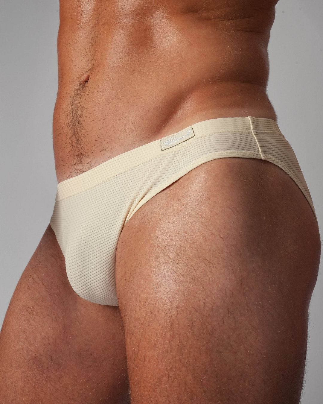 Teamm8 Eclipse Bikini Brief — Ecru | Textured Men's Bikini Brief Underwear