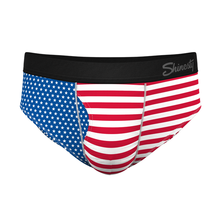 The Ellis Island USA Flag Ball Hammock® Briefs - Shinesty Patriotic Pouch Underwear