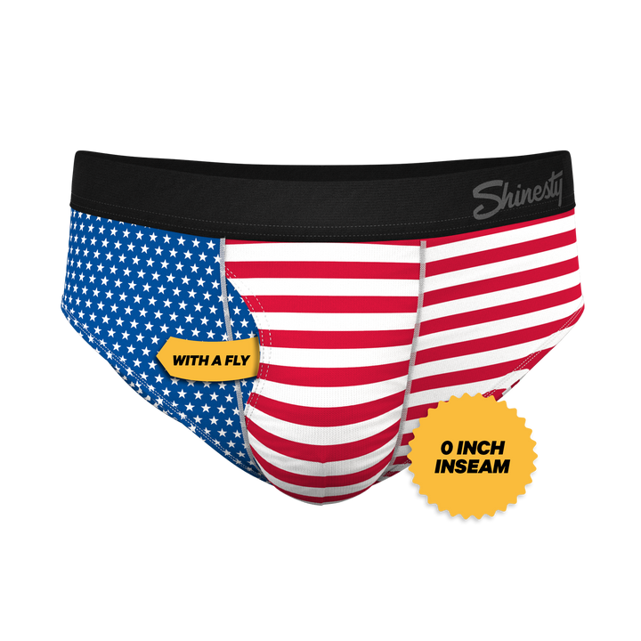 The Ellis Island USA Flag Ball Hammock® Briefs - Shinesty Patriotic Pouch Underwear