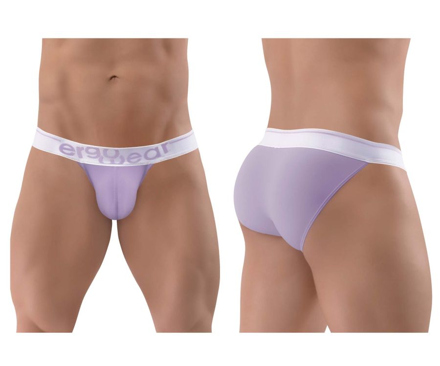 ErgoWear men's lilac MAX SE bikini briefs – ergonomic pouch low-rise underwear